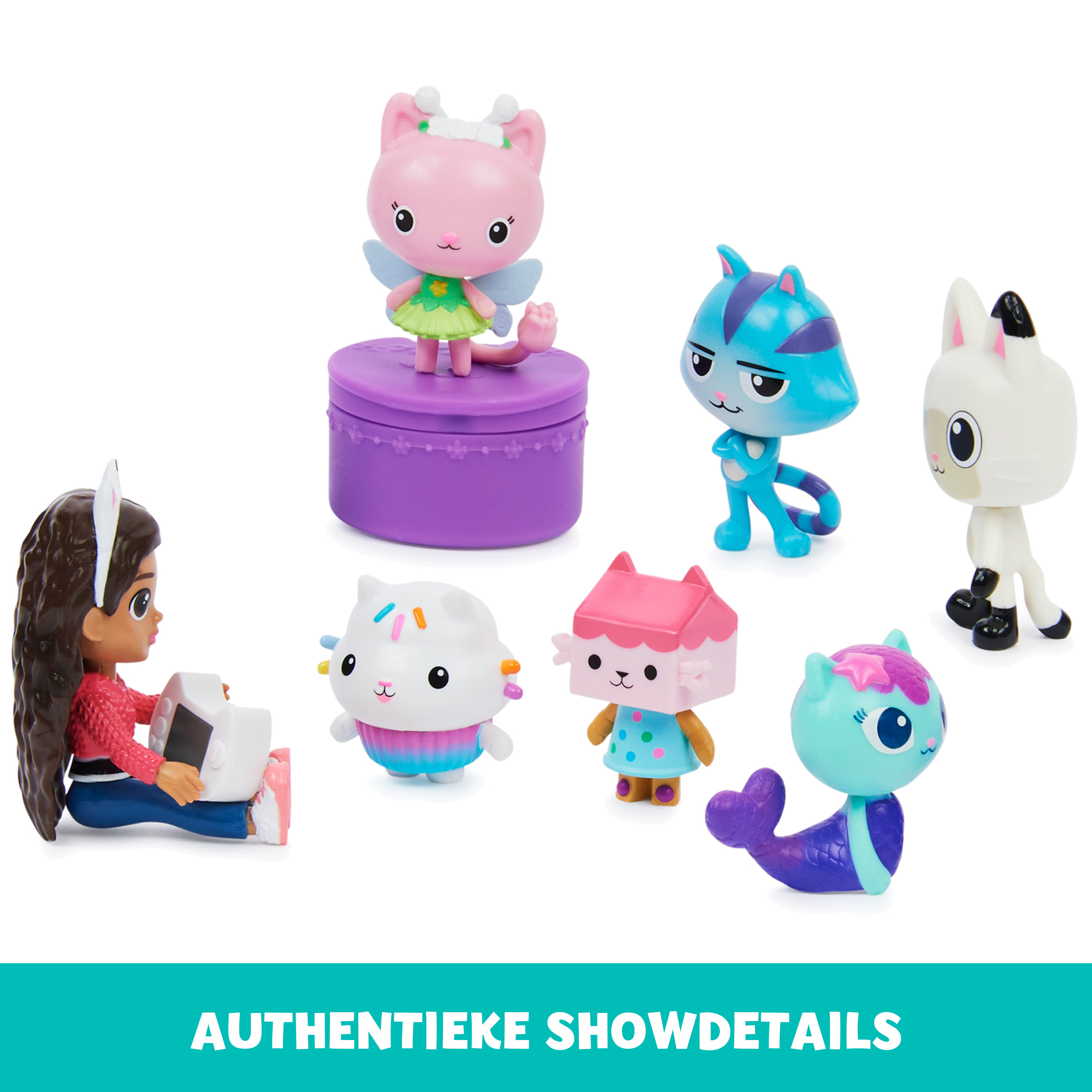 Gabby's Dollhouse , Confezione deluxe con Gabby e gattini, 7 personaggi di Gabby, giochi per bambini dai 3 anni in su