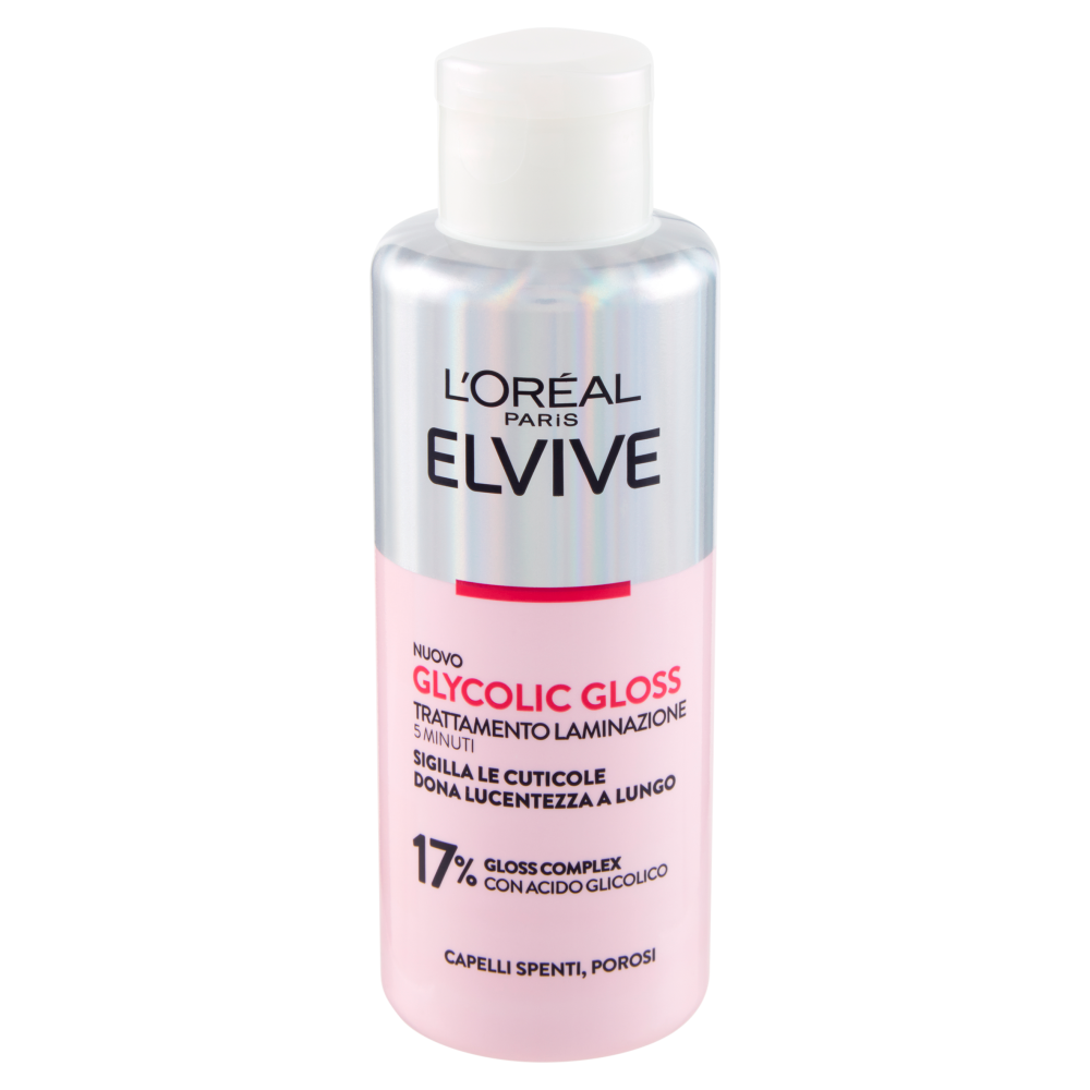 L'Oréal Paris Elvive Glycolic Gloss Trattamento Laminazione 5 Minuti con Acido Glicolico 200 ml