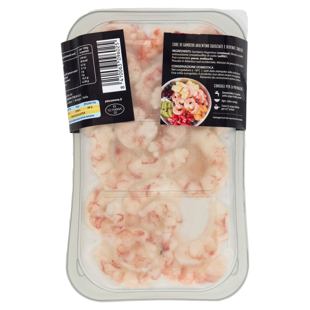 Pescanova Gamberi Argentini sgusciati, devenati e surgelati 200 g