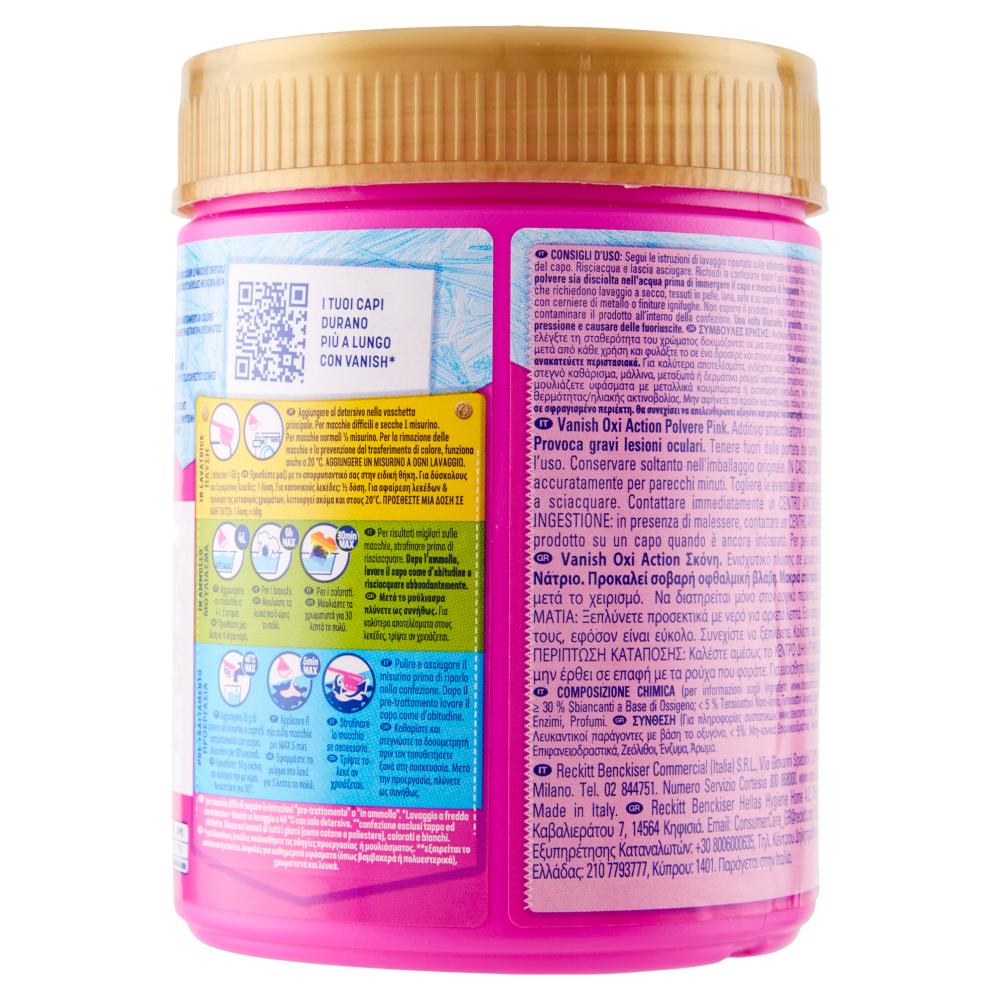 Vanish Oxi Action Multipower Polvere rosa Smacchiatore bucato 500 g