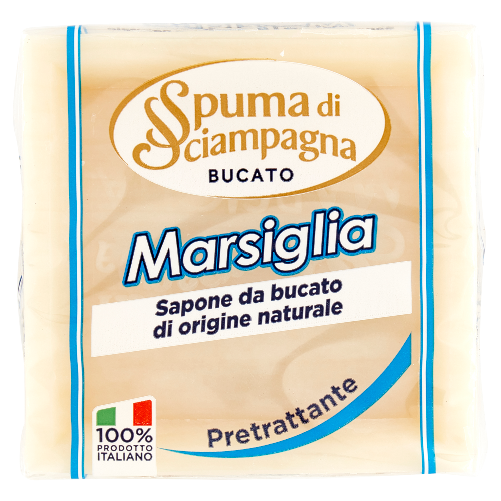 Spuma di Sciampagna Bucato Marsiglia Sapone da bucato di origine naturale 250 g