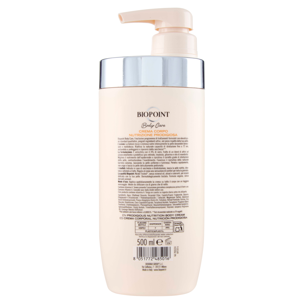 Biopoint Body Care Pro-retinolo Crema Corpo Nutrizione Prodigiosa 500 ml