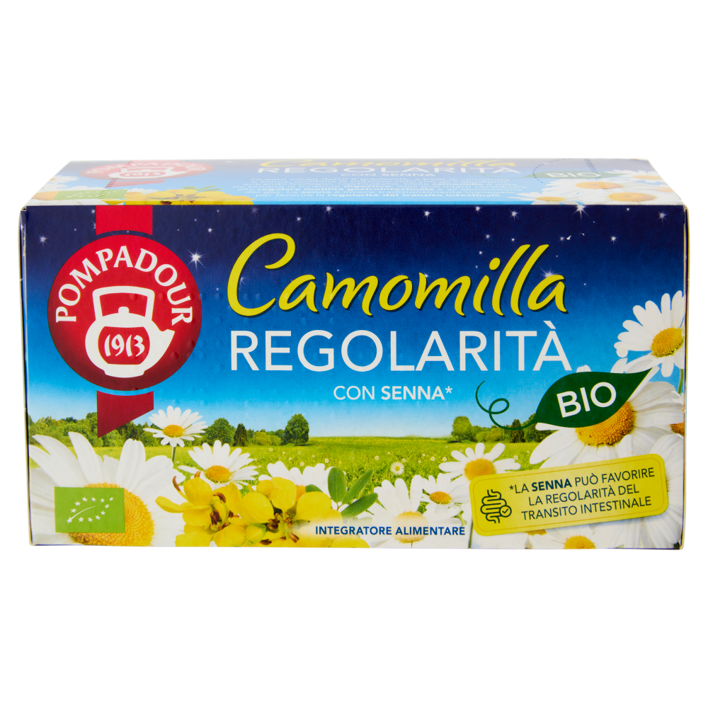 Pompadour Camomilla Regolarità con Senna* Bio 18 x 1,7 g