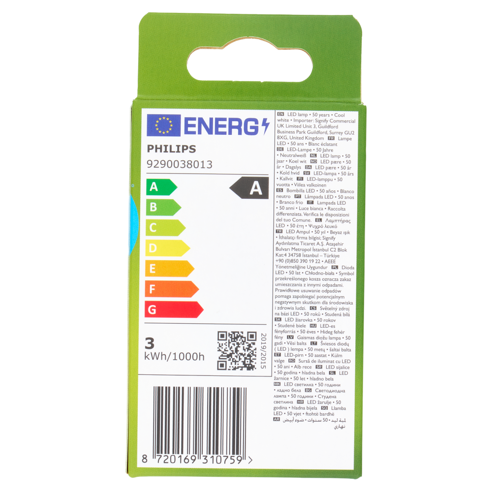 Philips Led Sfera Vetro Filamento 40W E14 4000K 