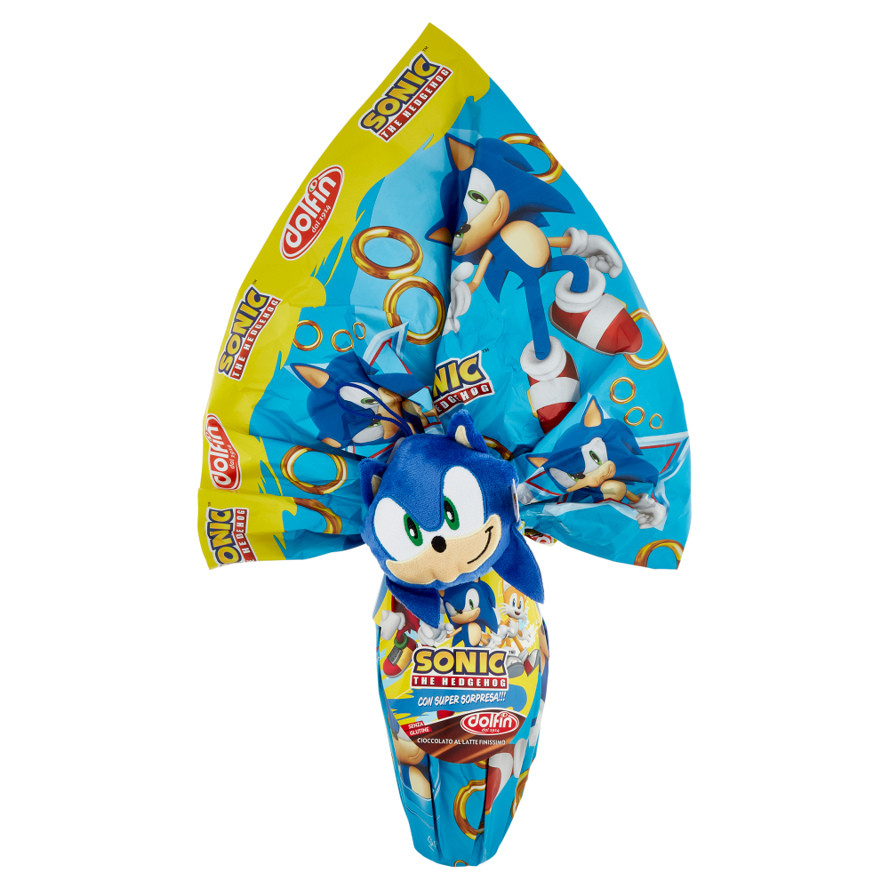 dolfin Uovo di Cioccolato al Latte Finissimo Sonic the Hedgehog 320 g