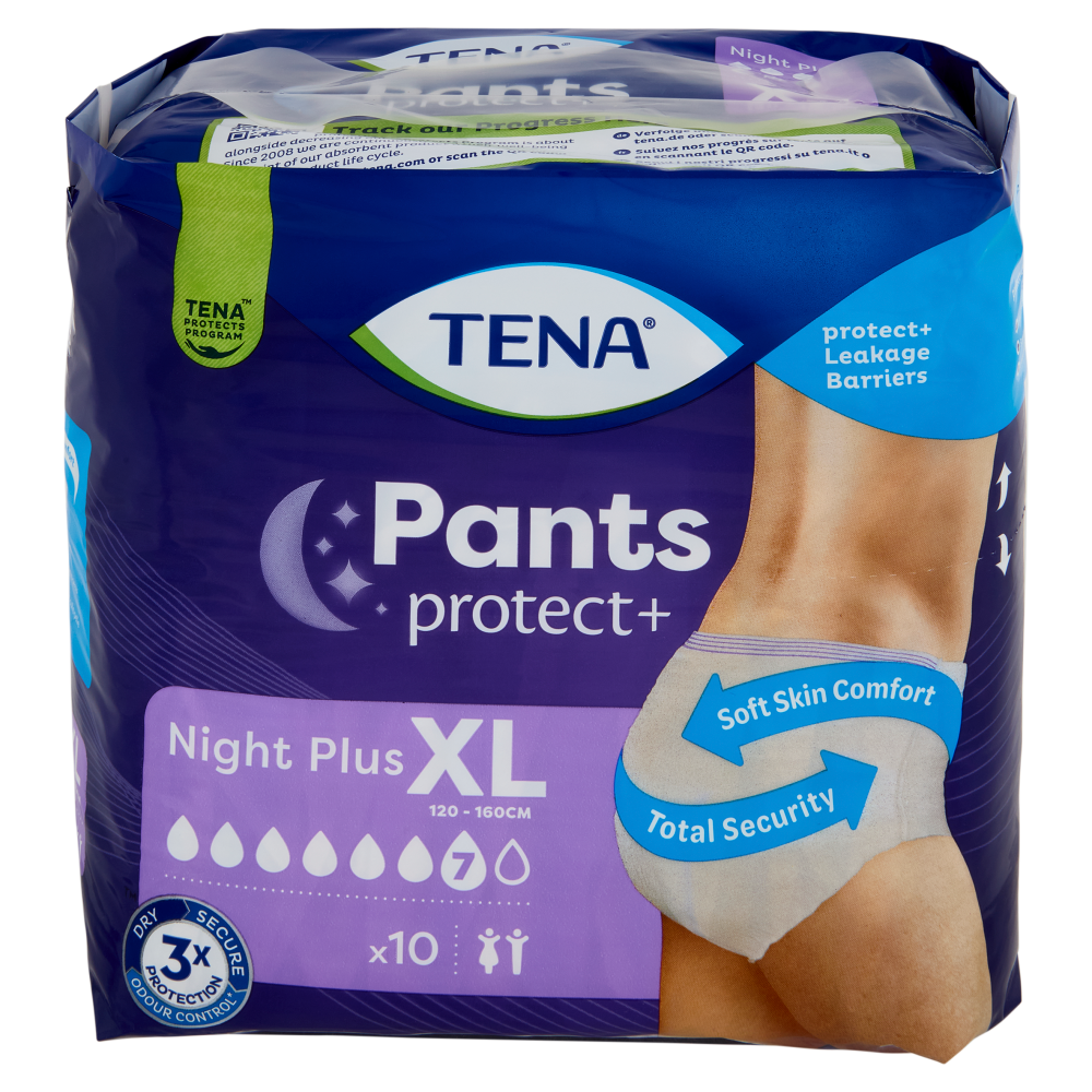 Tena Pants protect+ Night Plus XL 10 pz