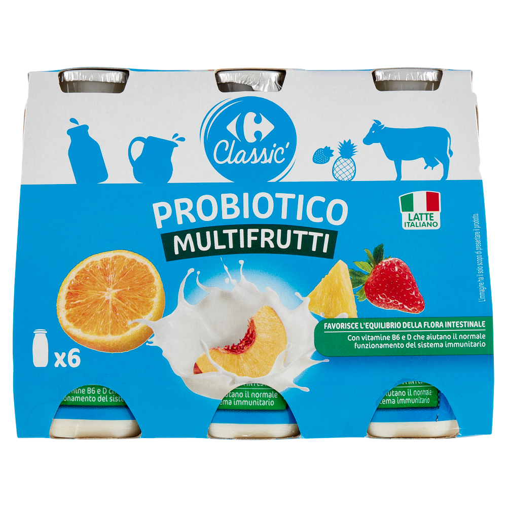 Carrefour Classic Probiotico Multifrutti 6 x 100 g