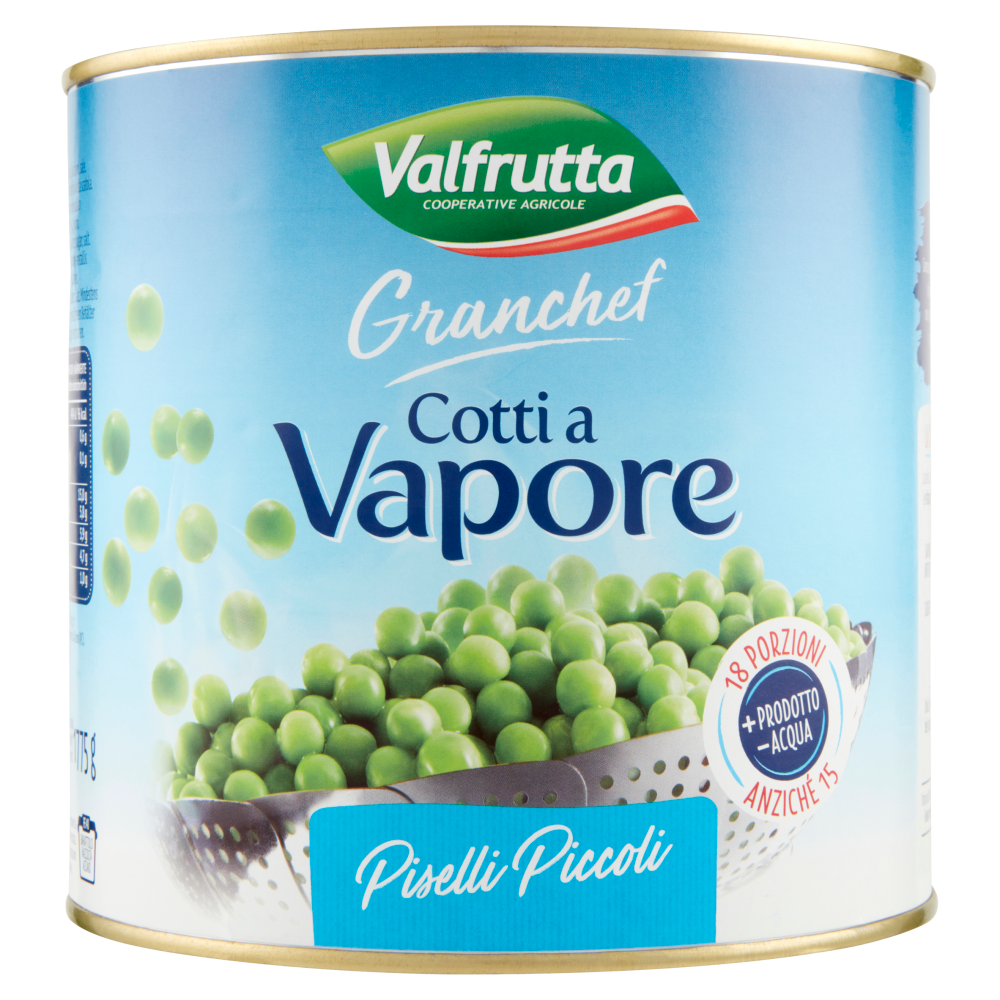 Valfrutta Granchef Cotti a Vapore Piselli Piccoli 2100 g