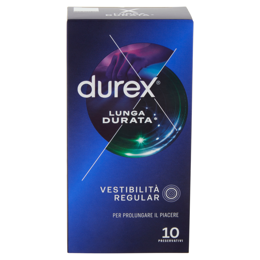Durex Preservativi Settebello Lunga Durata ad azione ritardante, 10 Profilattici