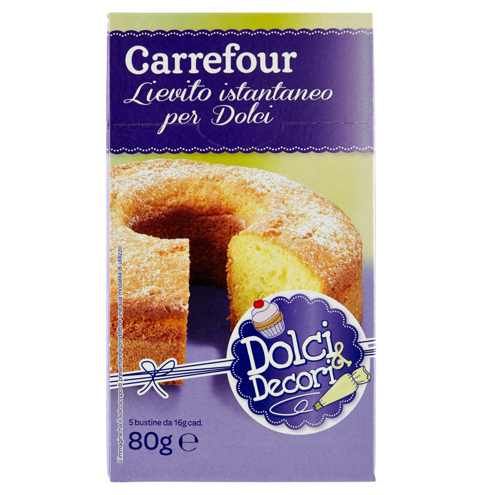 Carrefour Dolci & Decori Lievito istantaneo per Dolci 80 g