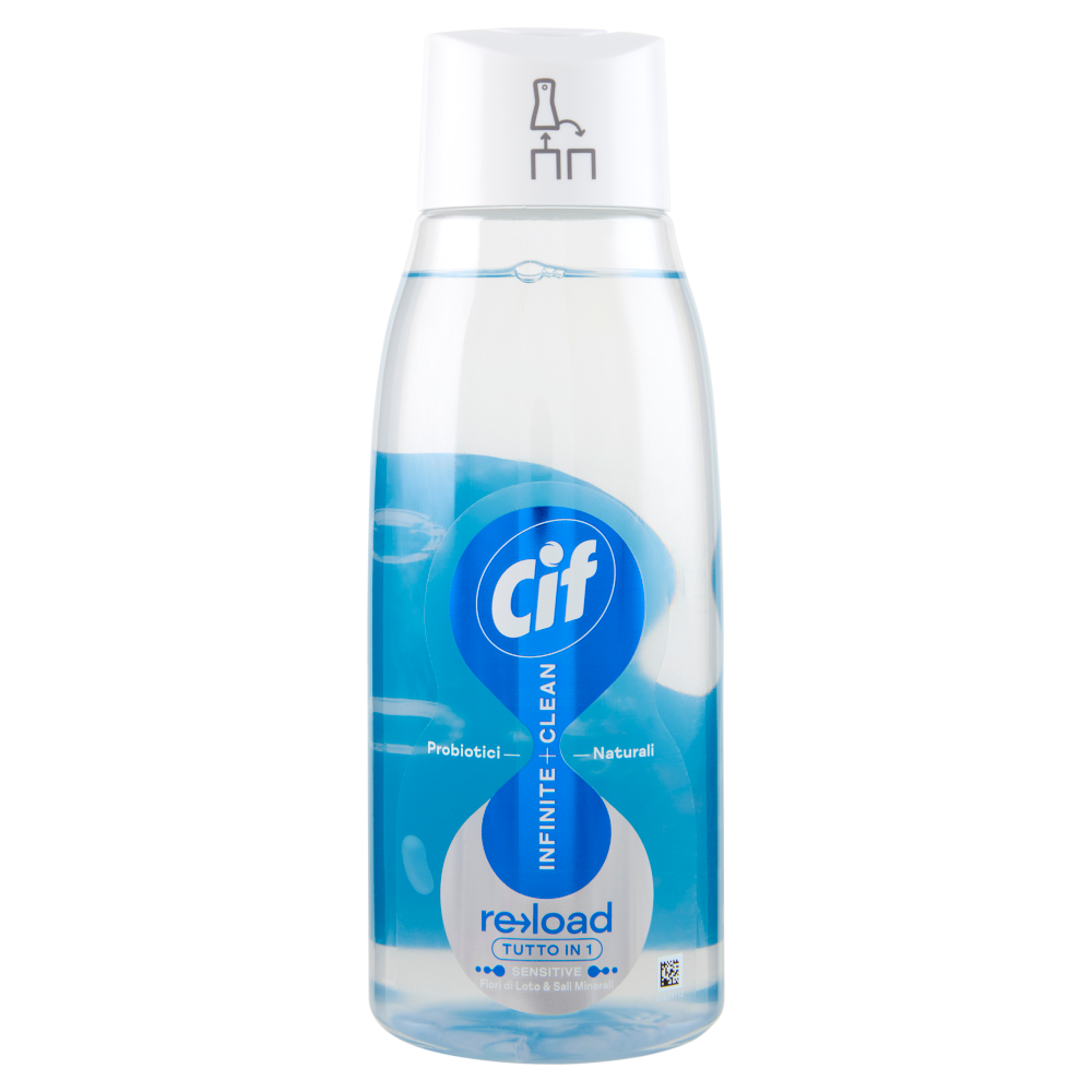 Cif Infinite + Clean reload Tutto in 1 Sensitive Fiori di Loto & Sali Minerali 590 ml