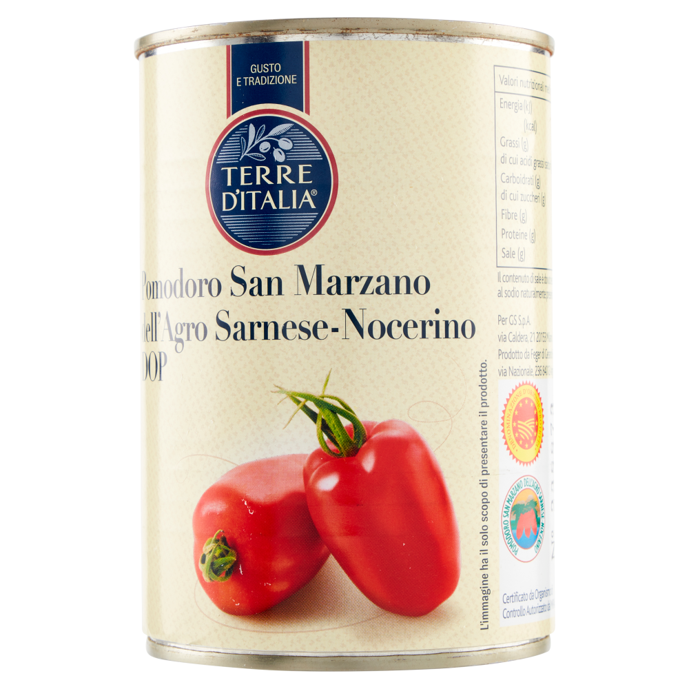 Terre d'Italia Pomodoro San Marzano dell'Agro Sarnese Nocerino DOP 400 g