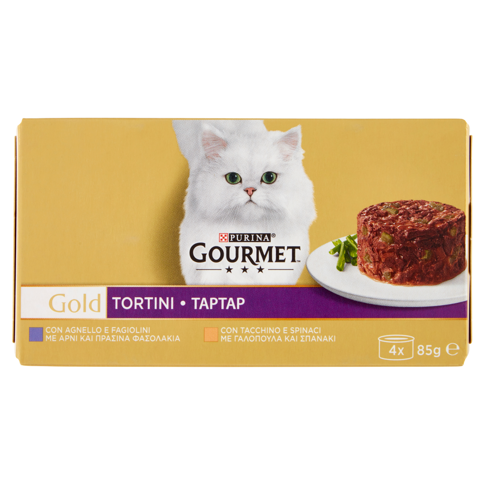 PURINA GOURMET Gold Tortini Agnello & Fagiolini / Tacchino & Spinaci 4 x 85 g