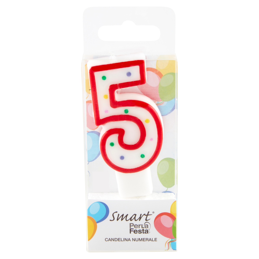 Smart PerLa Festa Candelina Numerale 5 1 pz