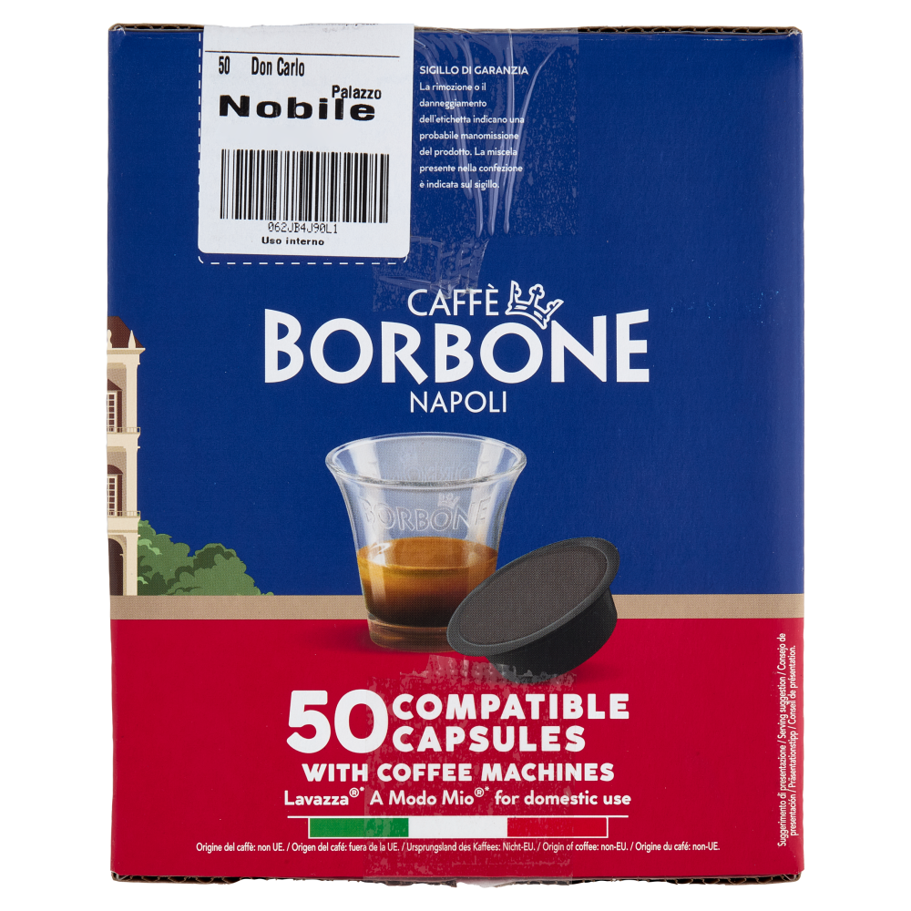 Caffè Borbone Miscela Nobile Capsule Compatibili Lavazza* A Modo Mio* ad uso domestico 50 x 7,2 g