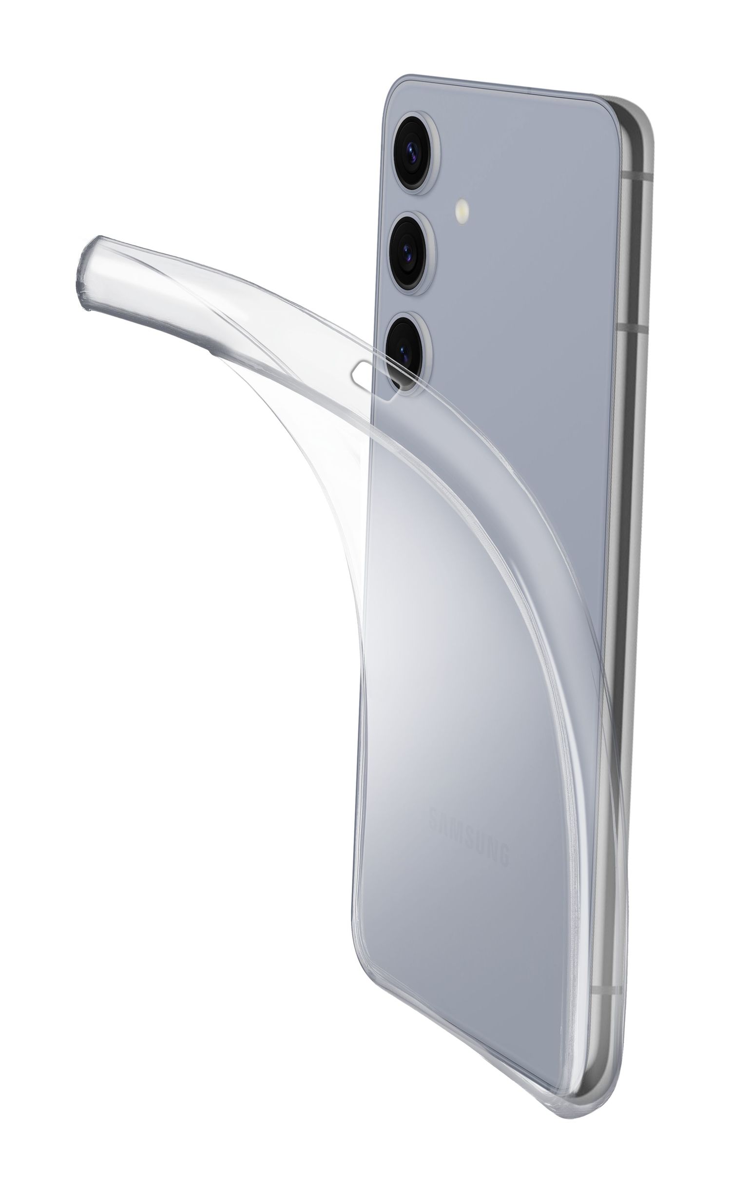 Cellularline Fine - Galaxy S25+ Cover in gomma morbida ultra sottile e trasparente