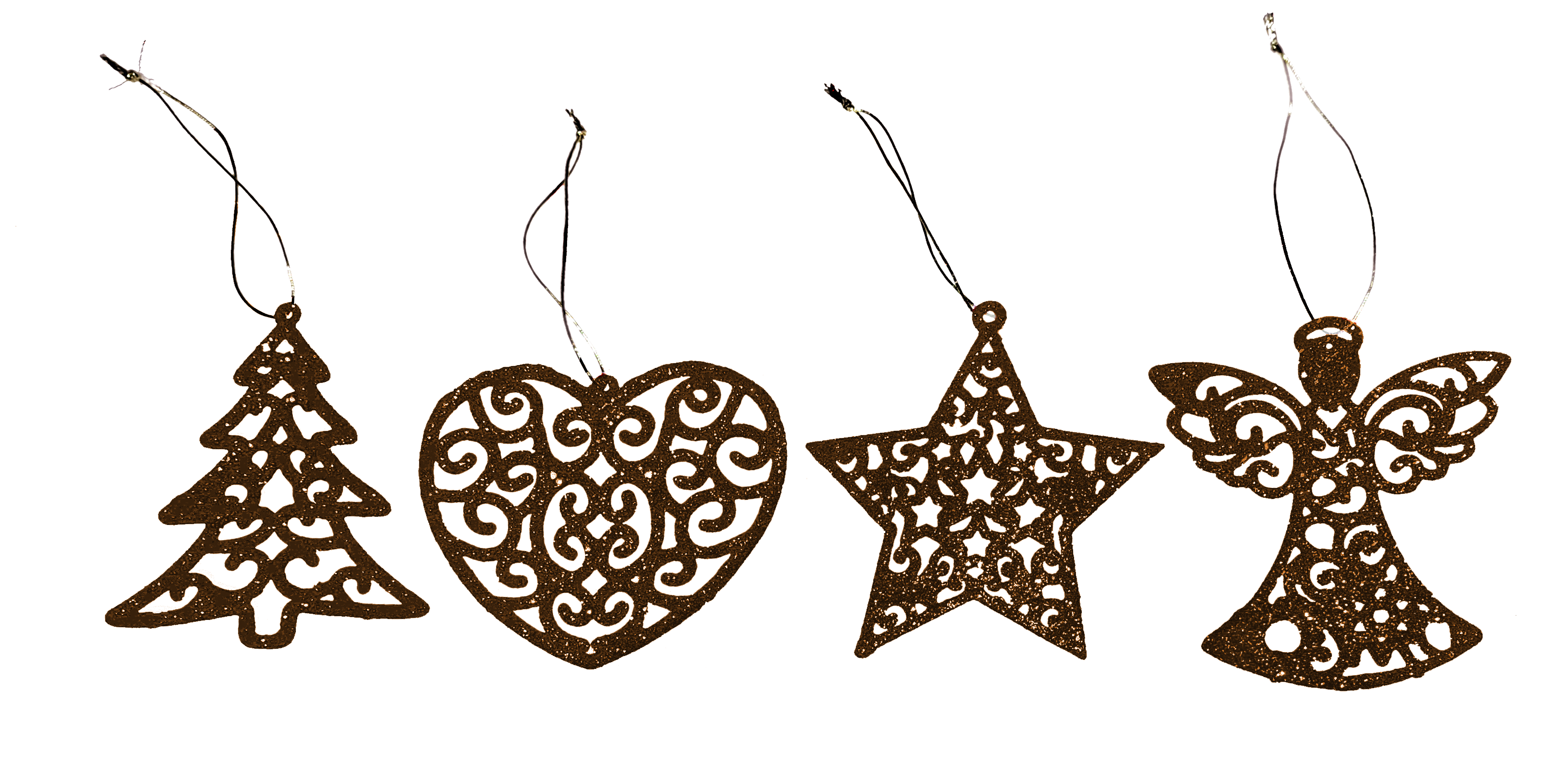 Giocoplast Addobbo Glitter Coffee 10 cm