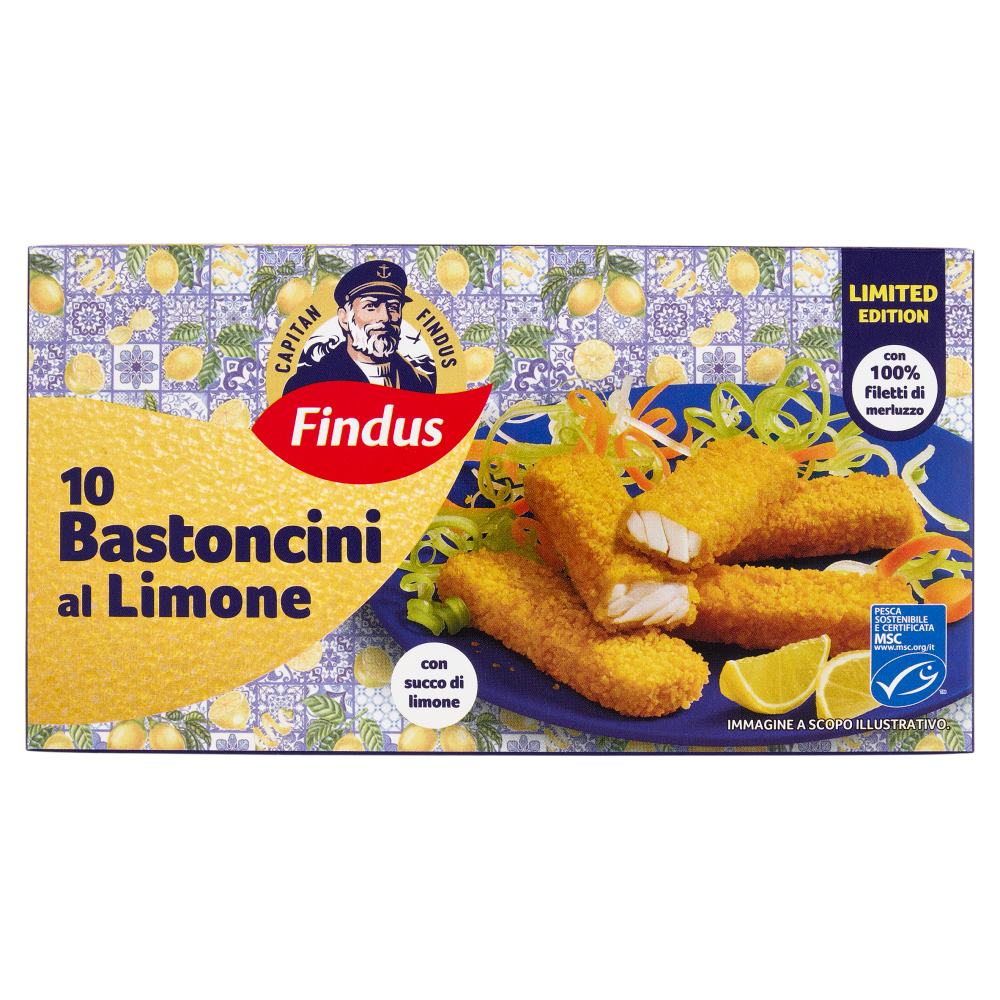 Capitan Findus 10 Bastoncini al Limone 250 g