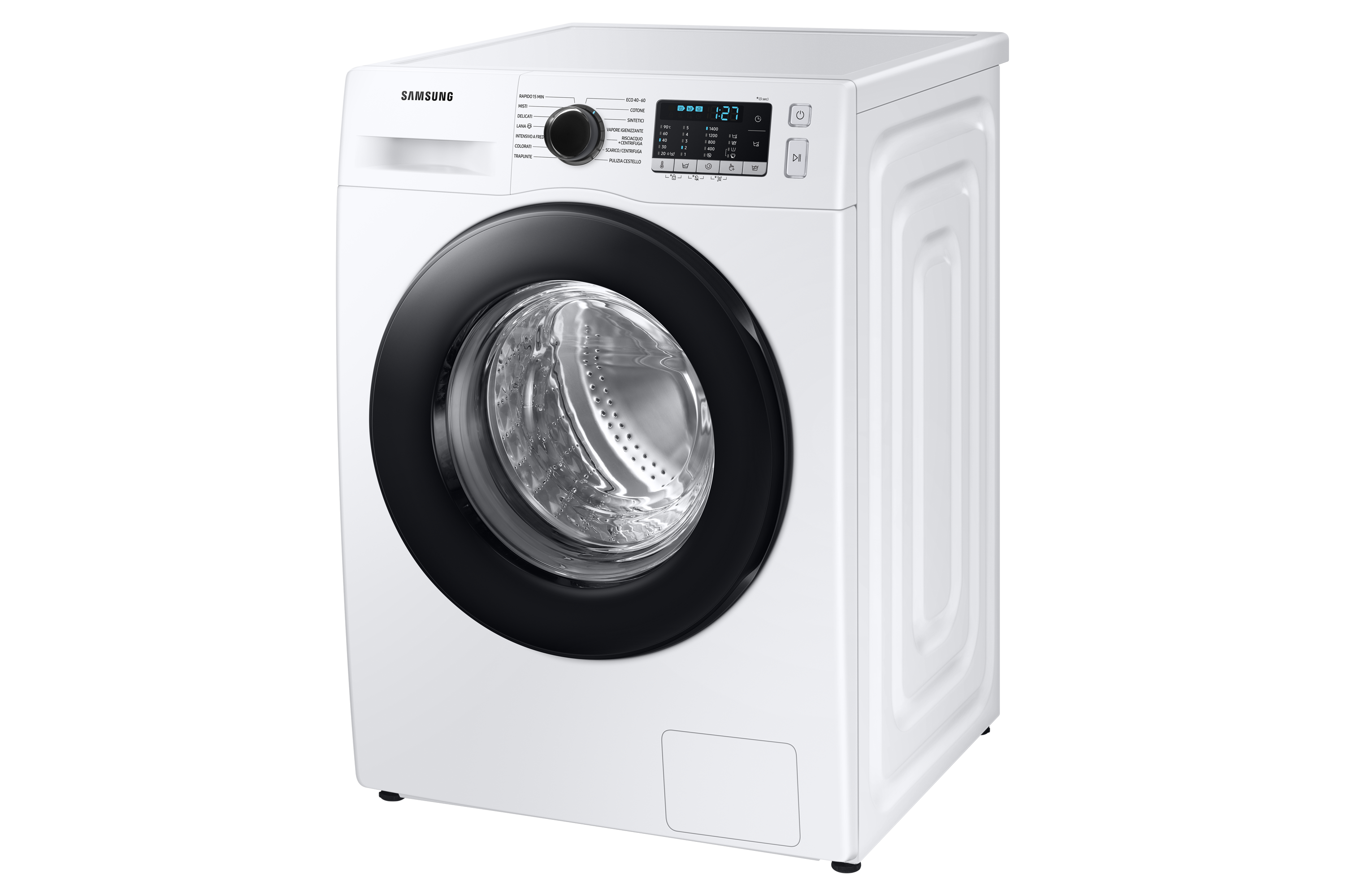 Samsung WW70TA026AE/ET lavatrice a caricamento frontale Crystal Clean™ 7 kg Classe B 1200 giri/min, Porta nera + panel nero