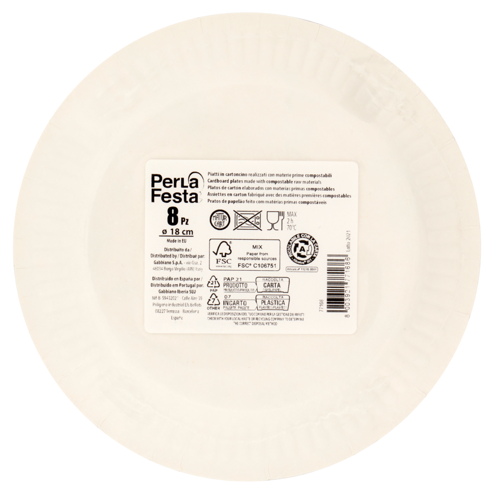 PerLa Festa Piatti ø 18 cm 8 pz