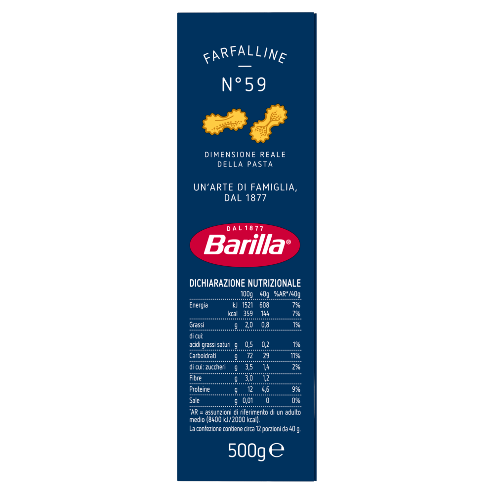 Barilla Pasta Farfalline n.59 500g