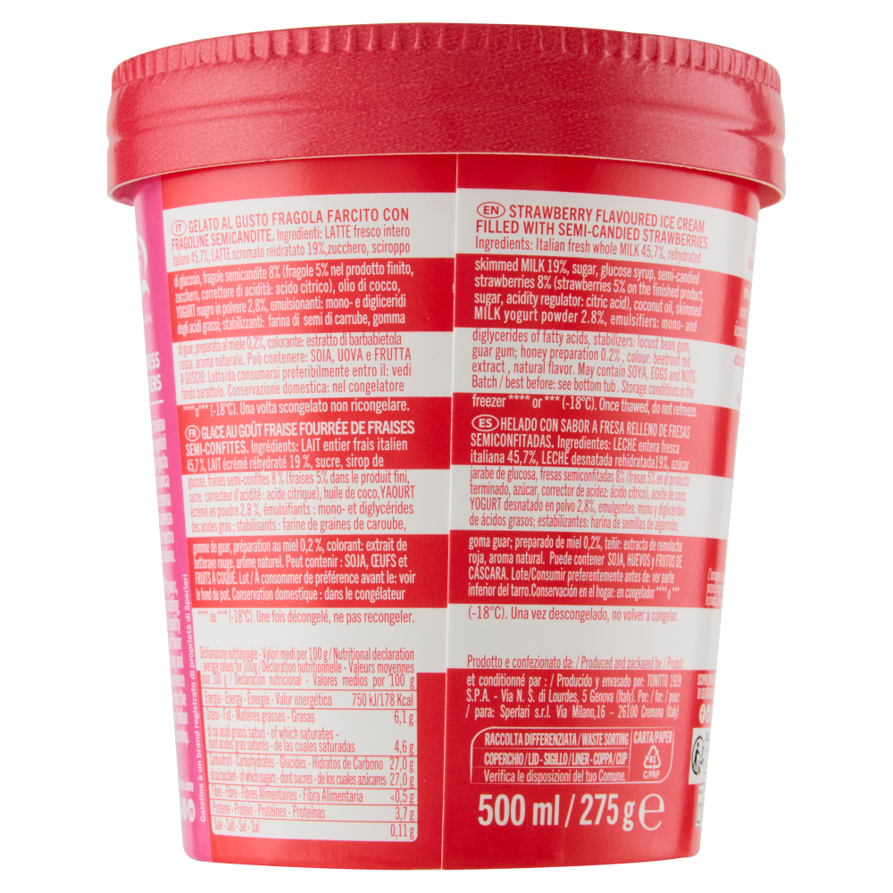 Galatine Gelato con Tanto Latte e Fragoline 500 ml