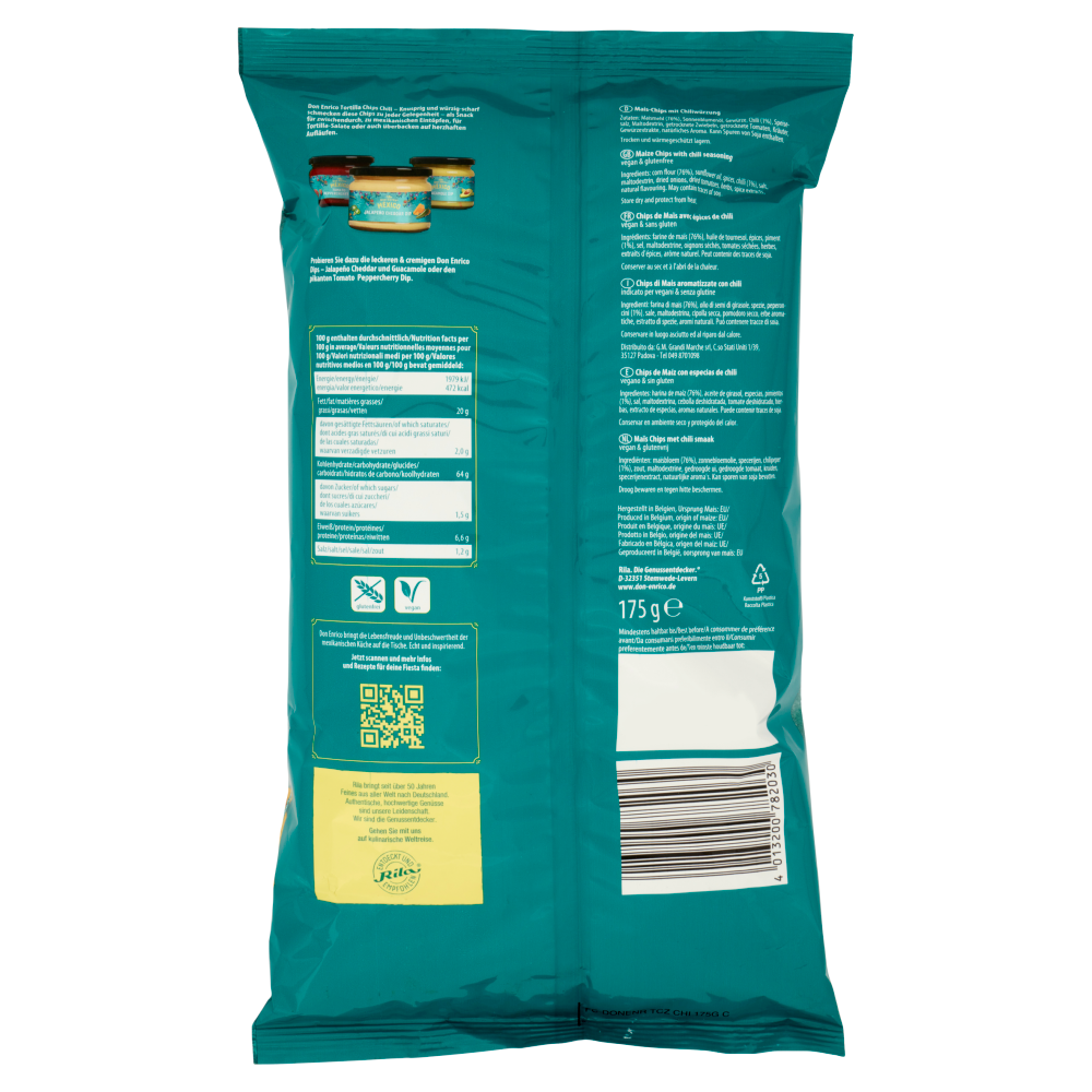Don Enrico México Tortilla Chips Chili 175 g