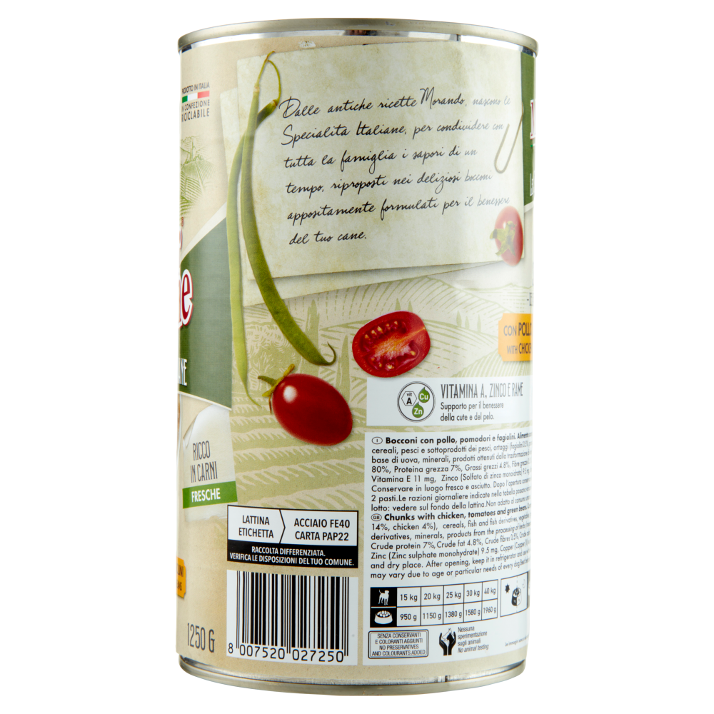 Migliorcane Le Specialità Italiane Spezzatino con Pollo, Pomodori e Fagiolini 1250 G