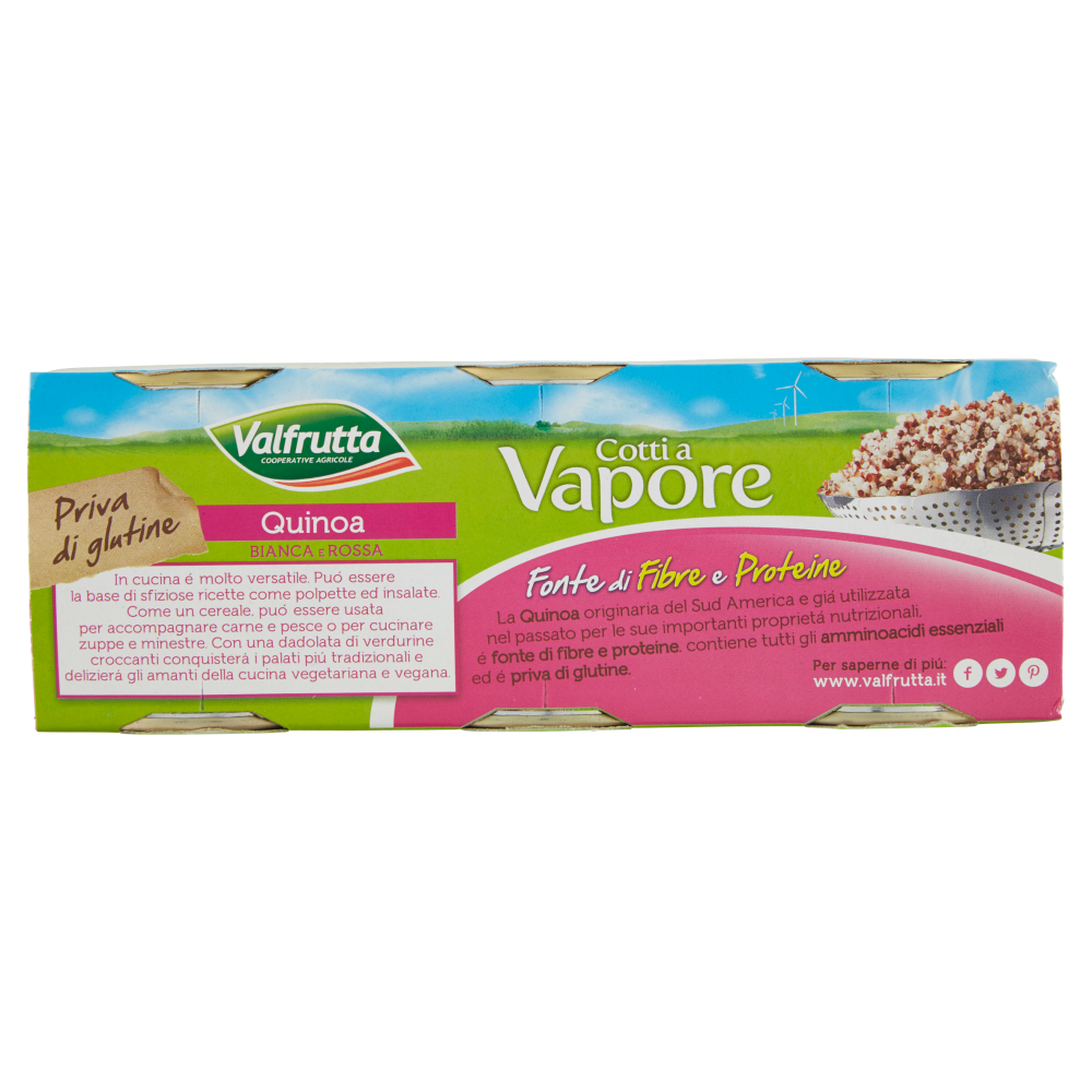 Valfrutta Cotti a Vapore Quinoa Bianca e Rossa 3 x 140 g
