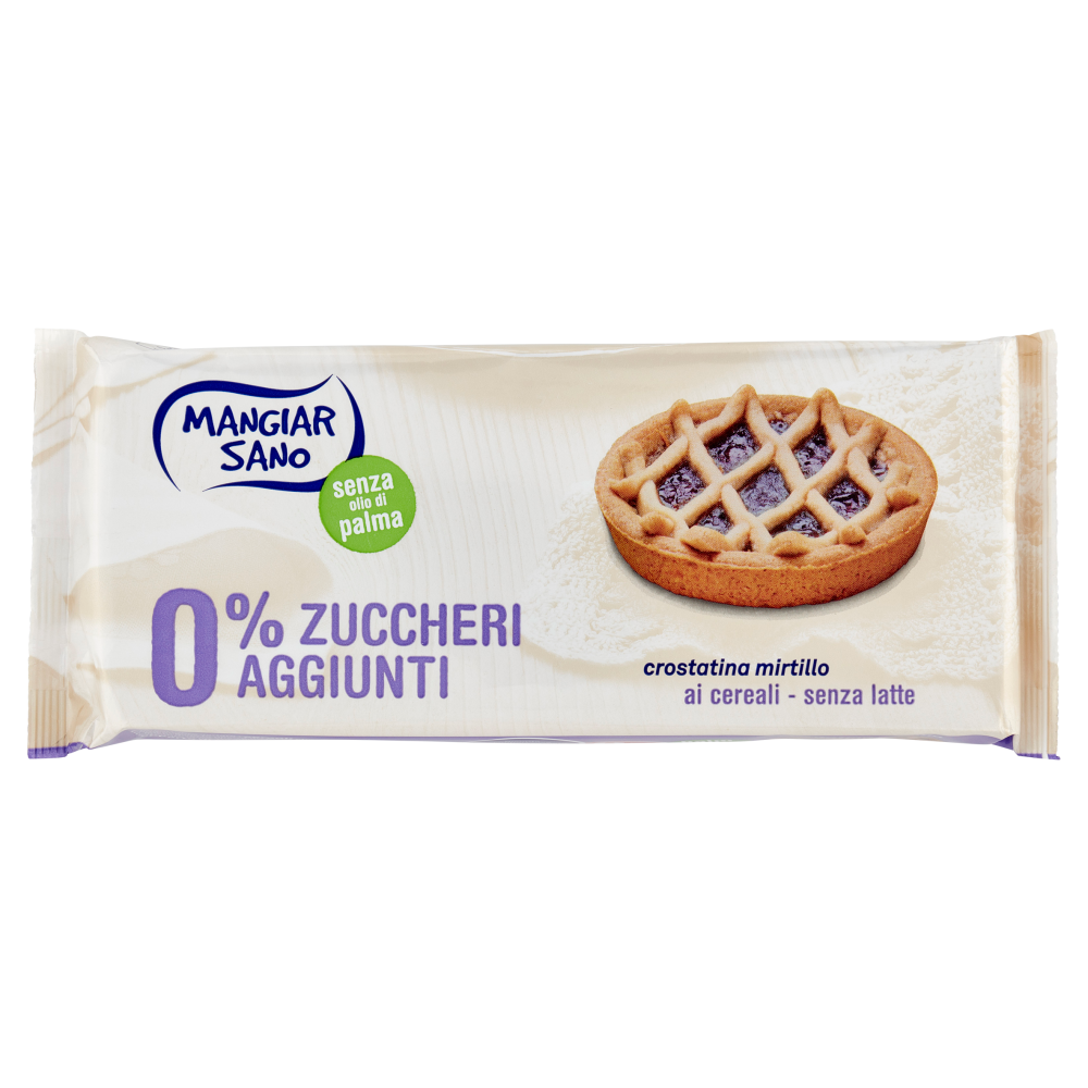 Mangiar Sano 0% Zuccheri Aggiunti crostatina mirtillo ai cereali 4 x 45 g