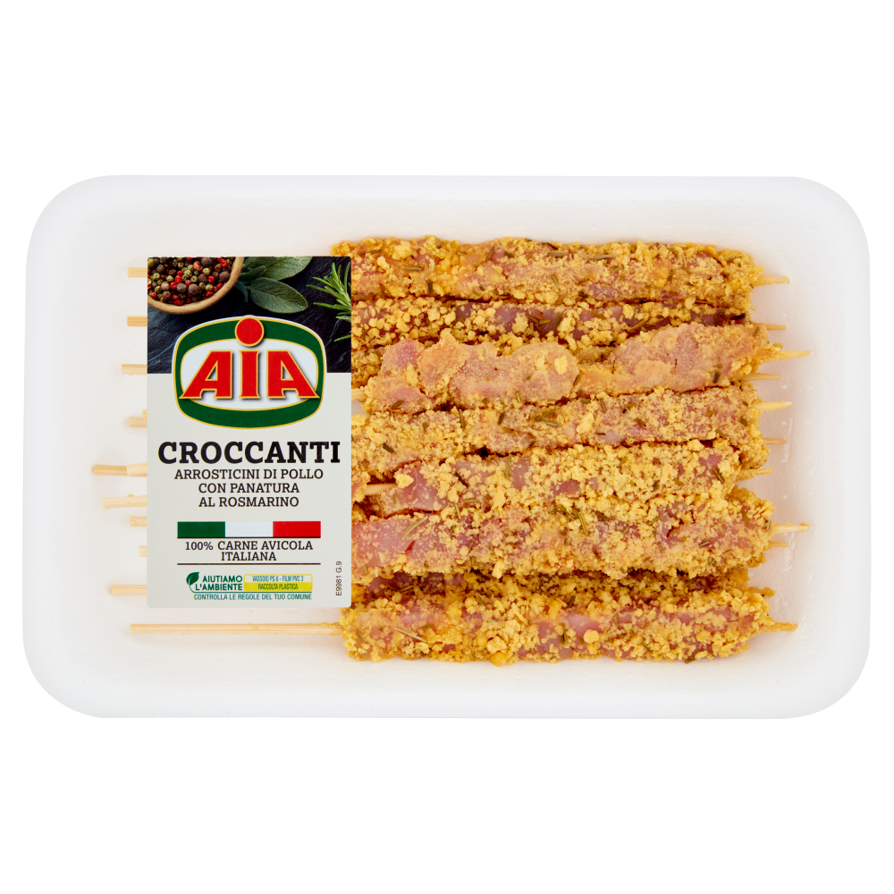 Aia Croccanti Arrosticini di Pollo con Panatura al Rosmarino 0,300 kg