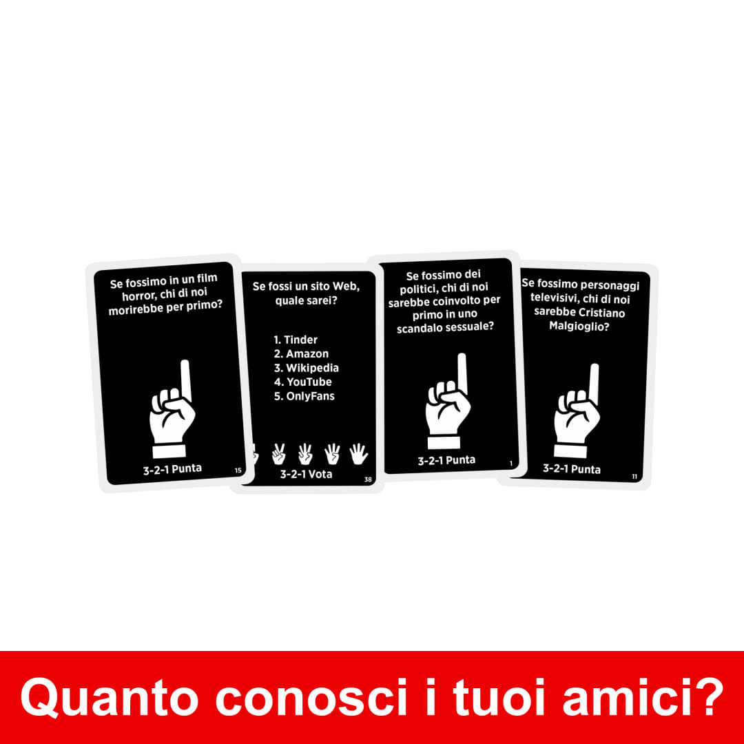 Games E Se Fossi..., Gioco Per Adulti Con Domande Ridicole E Votazione Con Le Dita Per 3-8 Giocatori