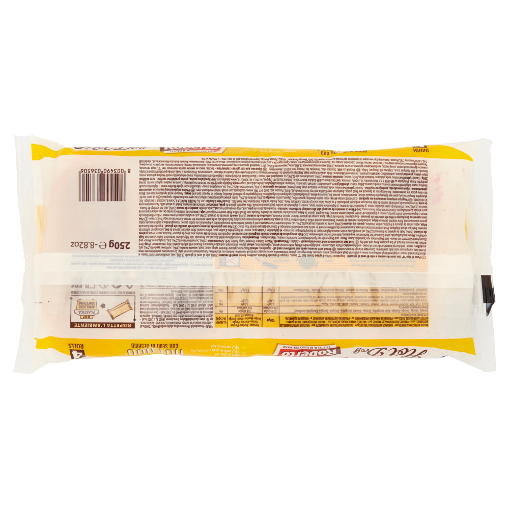 Roberto Hot Dog con Semi di Sesamo 4 Panini 250 g