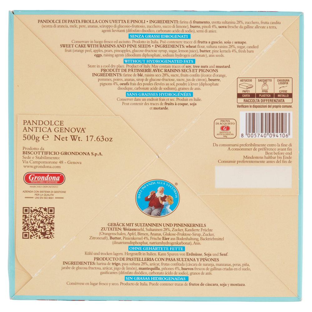 Orlando Grondona Pandolce Antica Genova 500 g