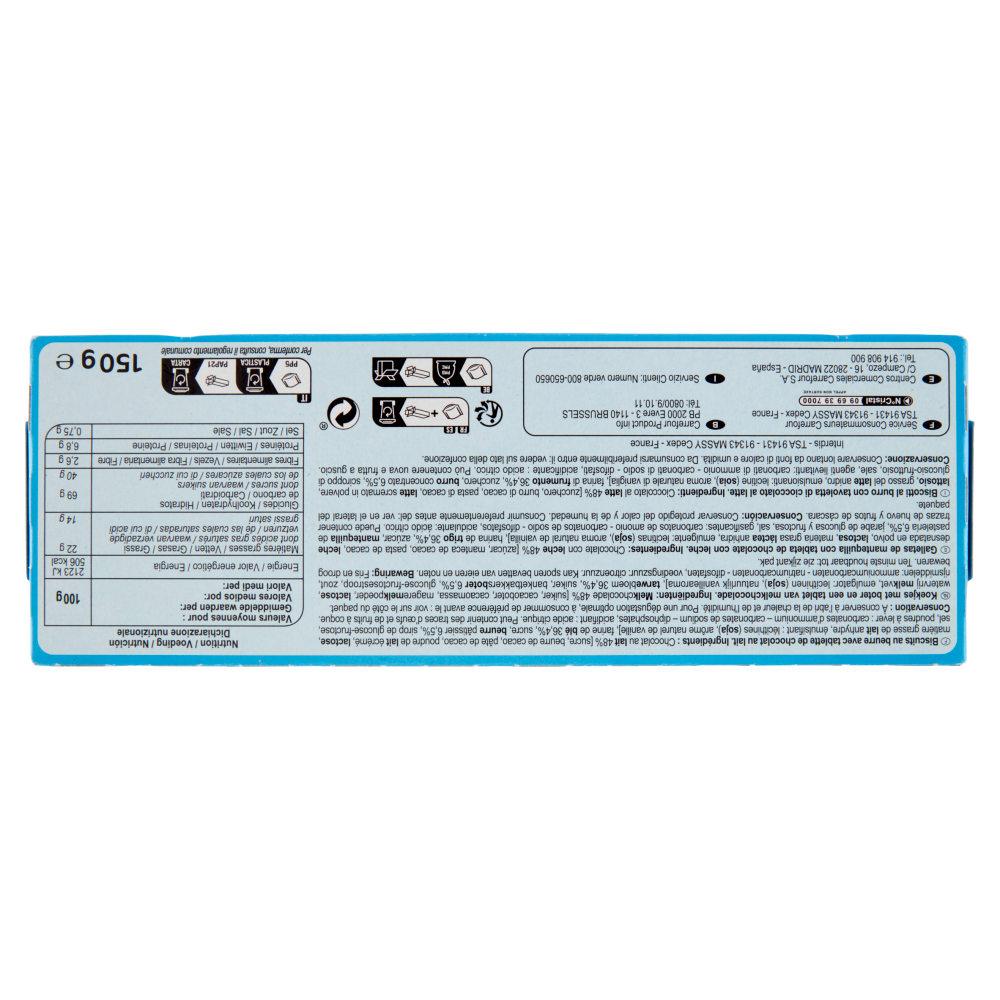 Carrefour Classic Les Tablettes au Chocolat au Lait 150 g