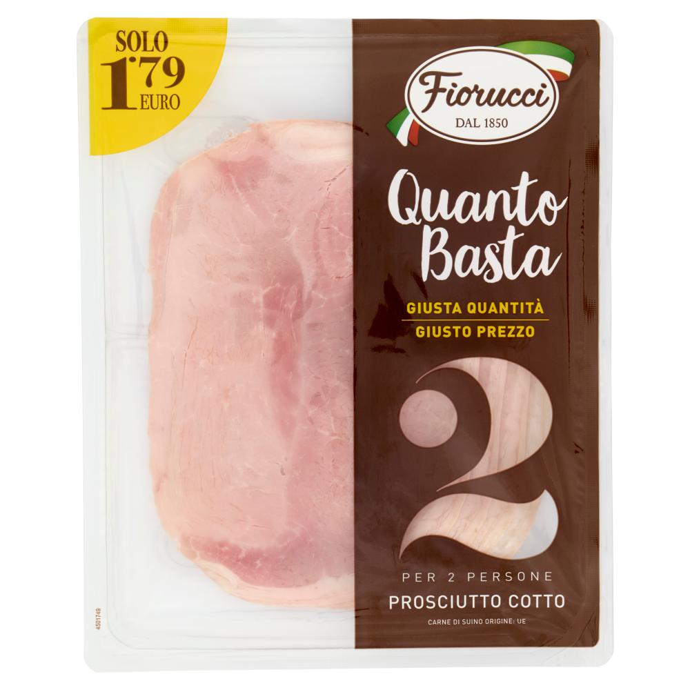 Fiorucci Quanto Basta per 2 Persone Prosciutto Cotto 85 g