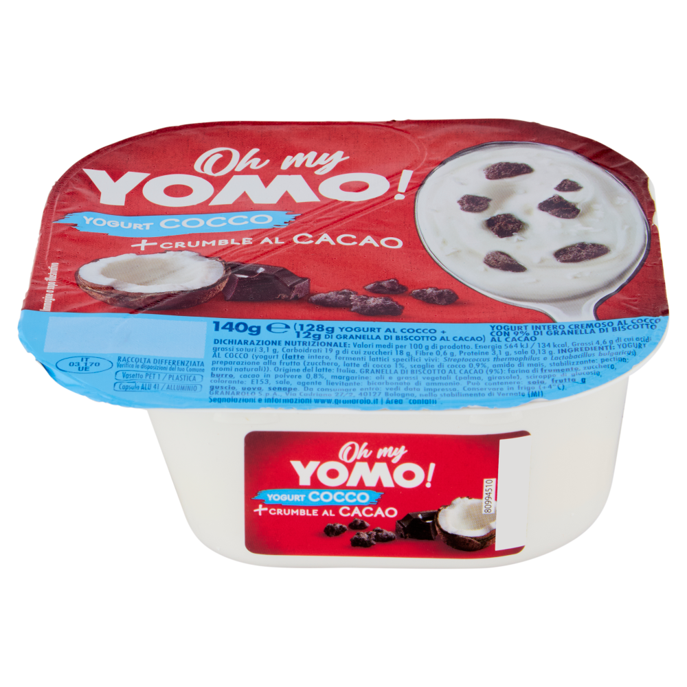 Oh my Yomo! Yogurt Cocco + Crumble al Cacao 140 g
