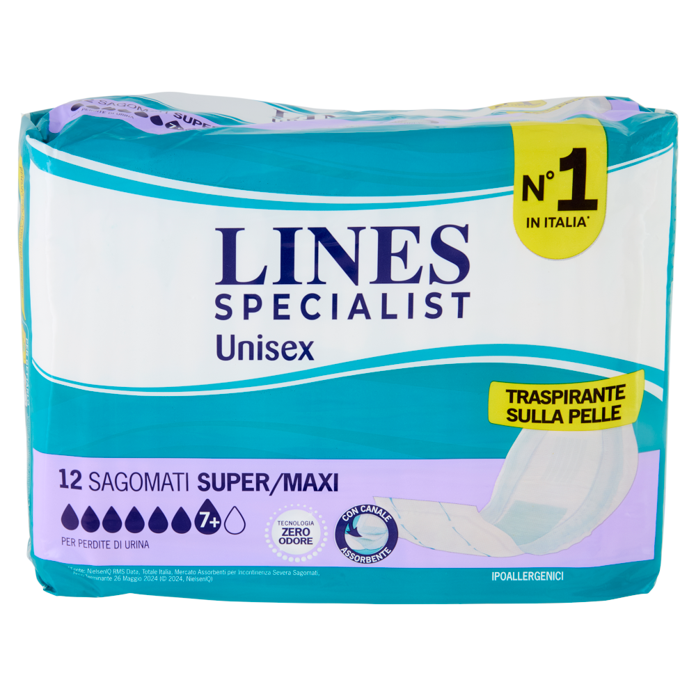 Lines Specialist Unisex Sagomati Super/Maxi 12 pz