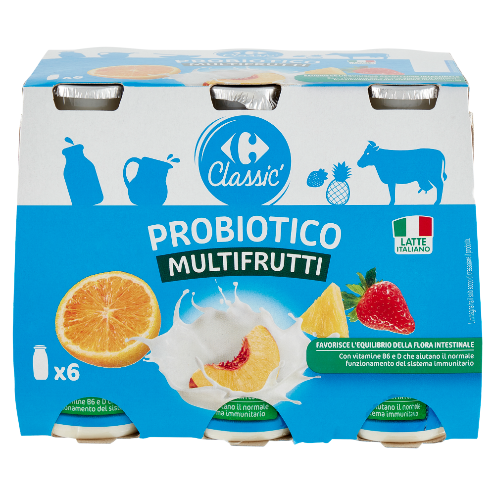 Carrefour Classic Probiotico Multifrutti 6 x 100 g