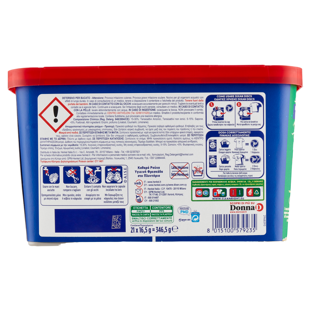 DIXAN Discs Lavanda 21pz (346,5g)