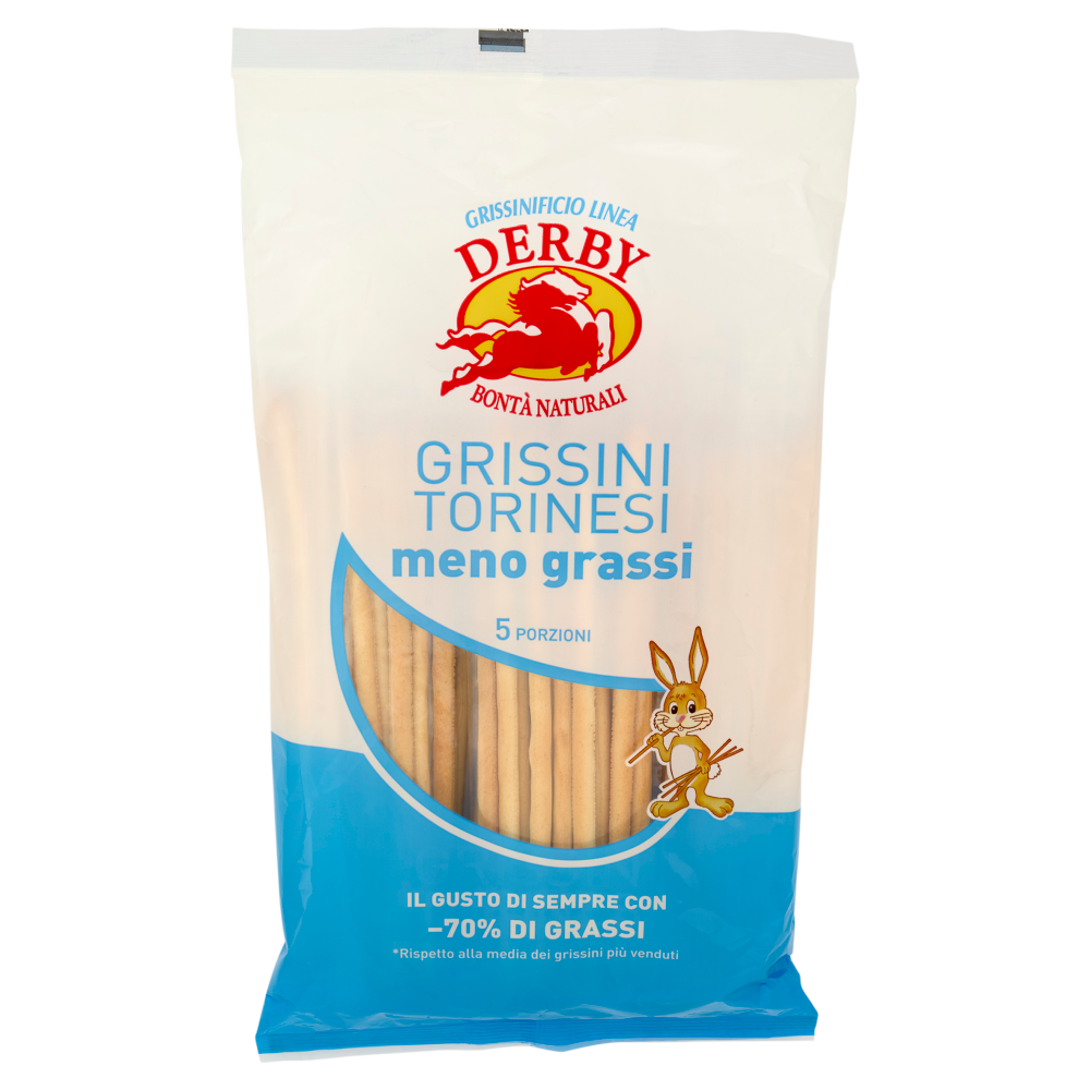Grissinificio Linea Derby Grissini Torinesi meno grassi 5 x 50 g