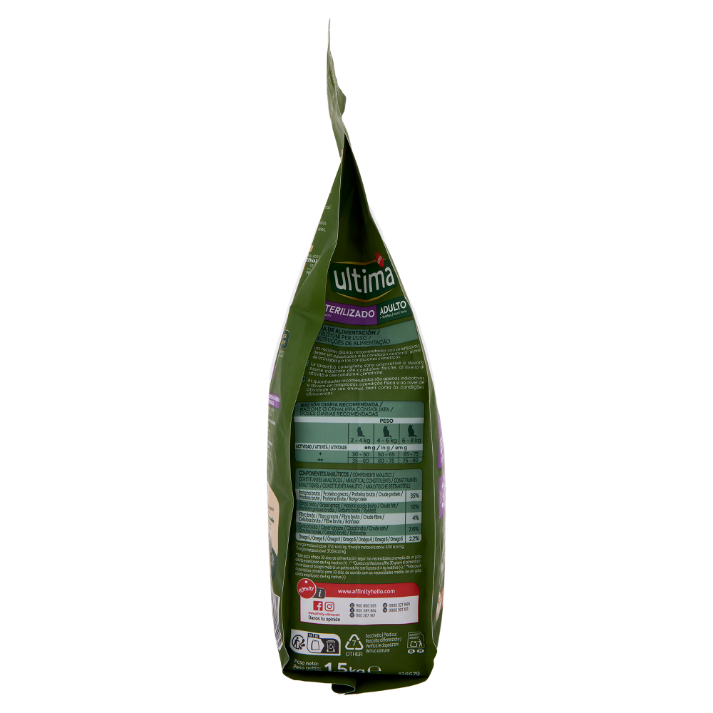 ultima Cat Sterilizzati Adulto 1-10 Anni con Pollo 1,5 kg