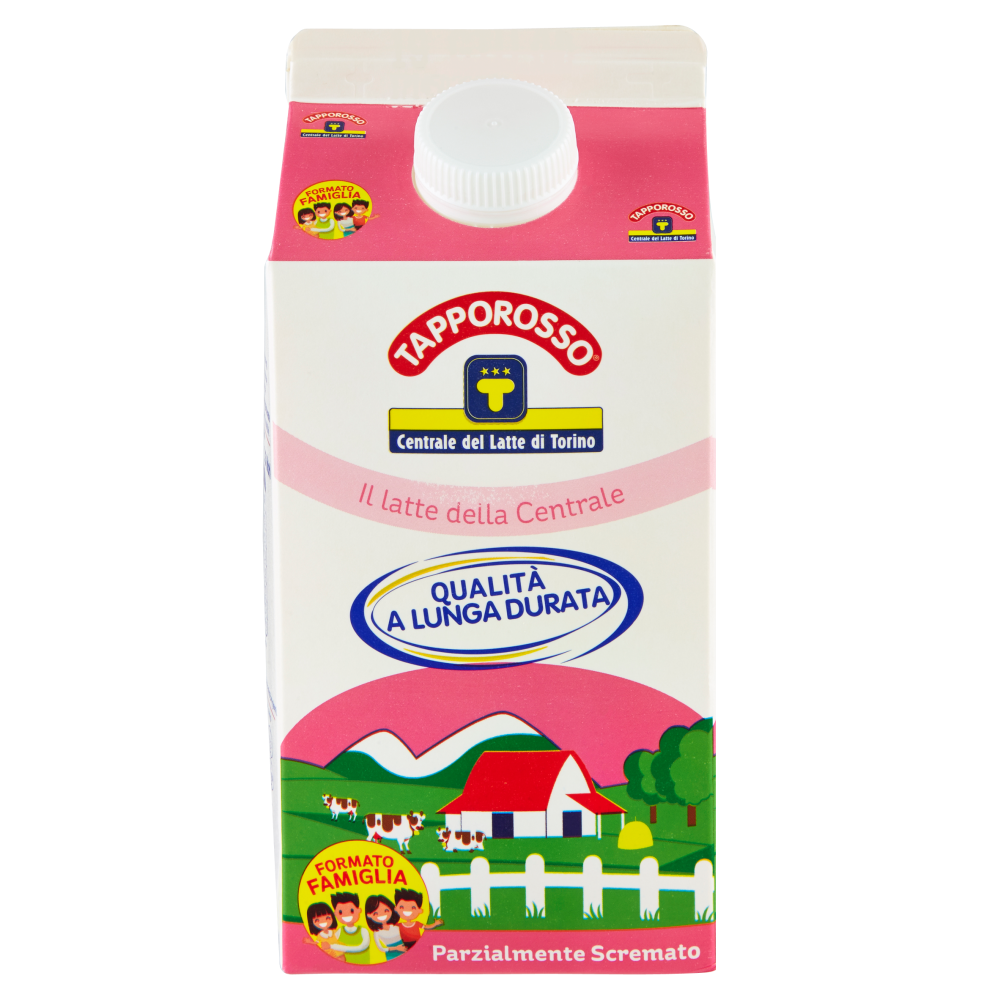 Centrale del Latte di Torino Tapporosso Qualit&agrave; a Lunga Durata Parzialmente Scremato 1,5 litri