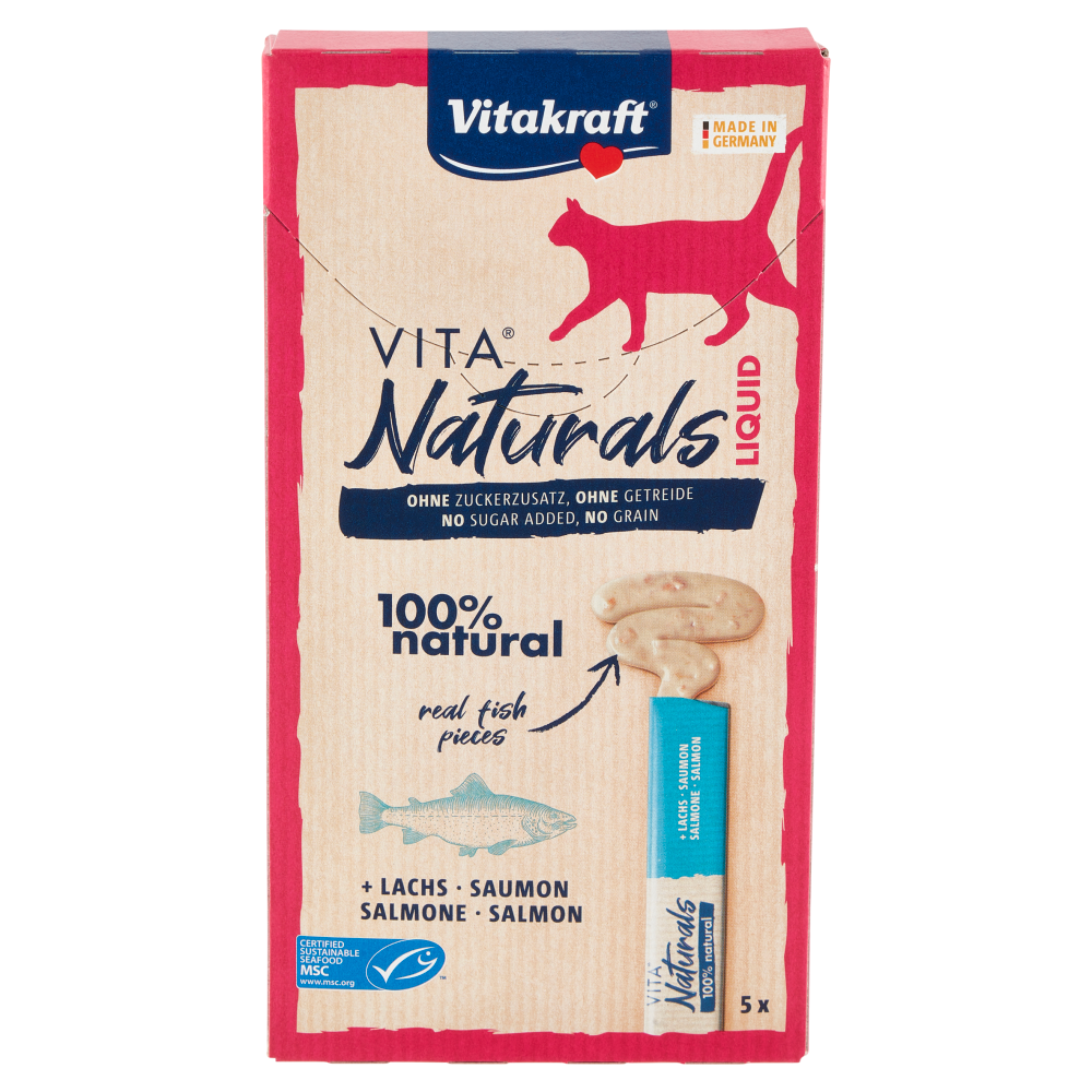 Vitakraft Vita Naturals Liquid + Salmone 5 x 15 g