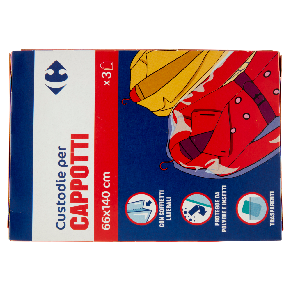 Carrefour Custodie per Cappotti 66x140cm 3 pz