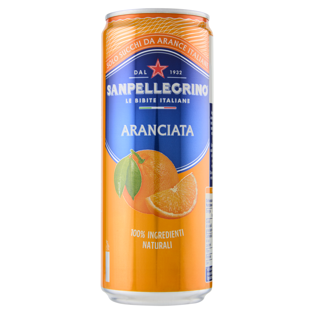 BIBITE SANPELLEGRINO, Bevanda Gassata, Aranciata, Lattina - 330ml