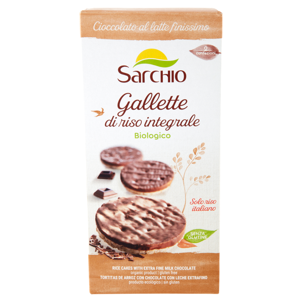 Sarchio Gallette di riso integrale Cioccolato al latte finissimo 100 g