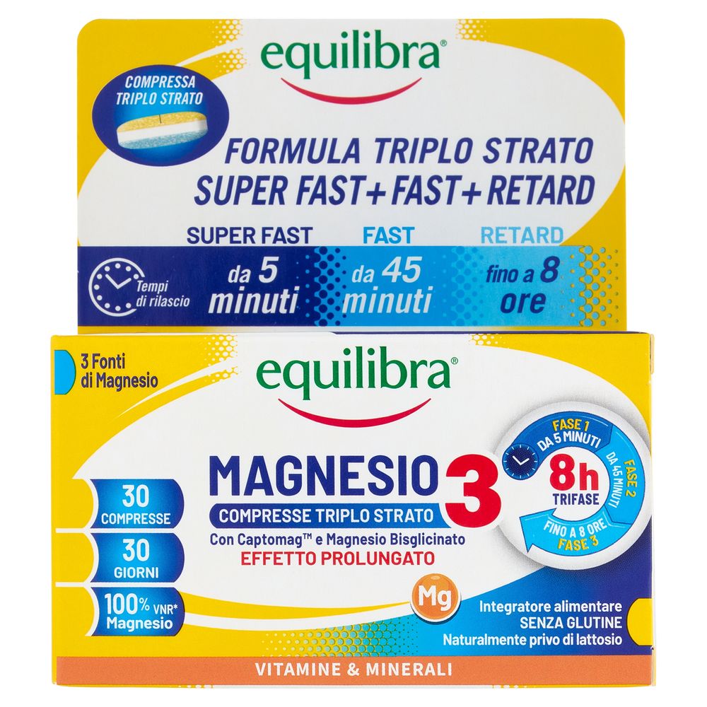 Equilibra Magnesio 3 Compresse Triplo Strato 30 x 1,27 g