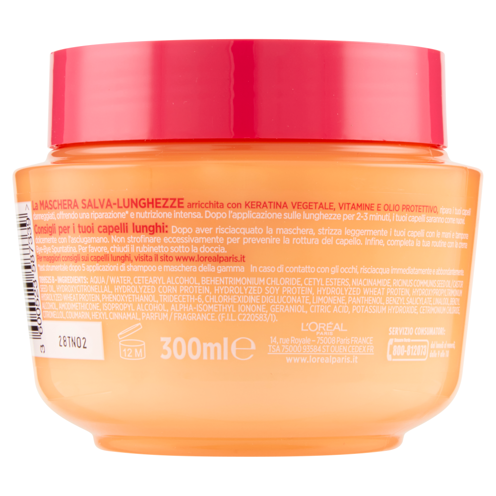 L'Oréal Paris Maschera Capelli Elvive Dream Long, per Capelli Lunghi e Danneggiati, 300 ml