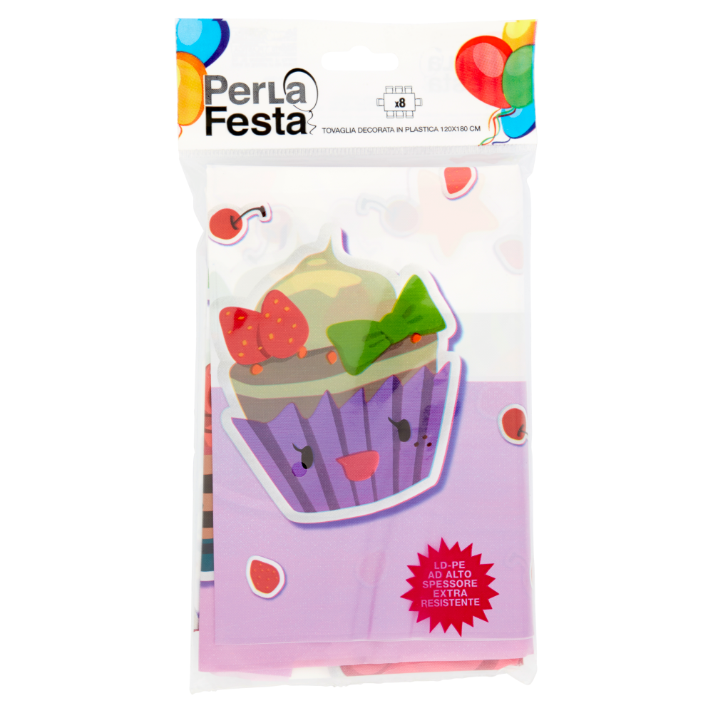 PerLa Festa Tovaglia decorata in plastica 120x180 cm Sweet 1 pz